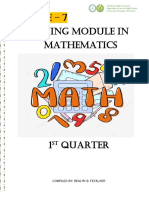 Grade - 7 Learning Module in Mathematics: Compiled By: Realyn B. Fetalver