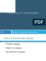 Overview of C Programing