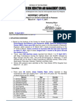 NDRRMC Update Diarrhea Cases in Palawan 18 April 2011