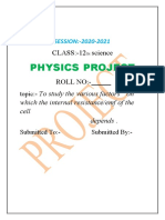 Physics Project: CLASS:-12 Science