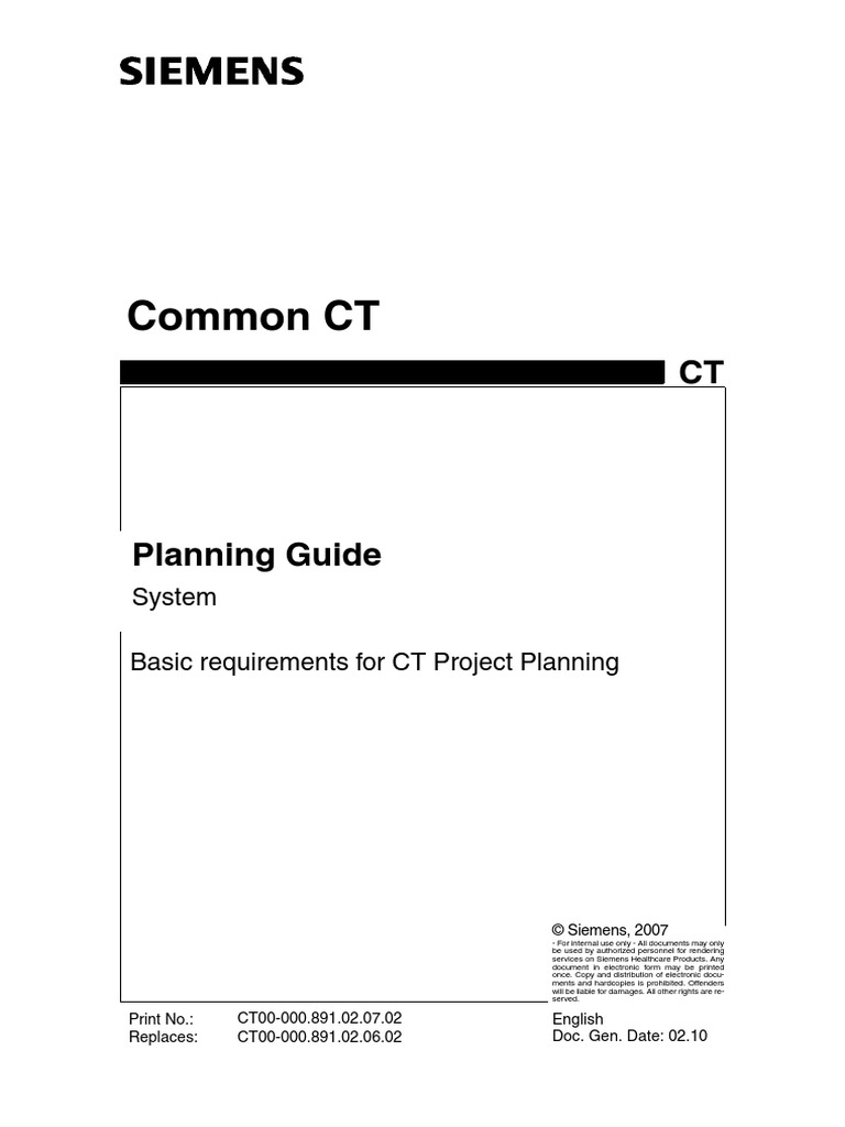 Common CT: System Basic Requirements For CT Project Planning | PDF ...
