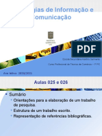 TICs: Como conduzir pesquisas e estruturar trabalhos escritos