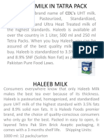 Haleeb Milk in Tatra Pack: Haleeb Is The Brand Name of CDL's UHT Milk