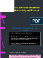 Physical Education and Health Physical Activity and Exercise