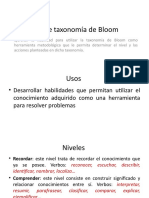 Uso de Taxonomía de Bloom