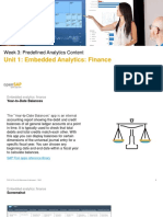 Unit 1: Embedded Analytics: Finance: Week 3: Predefined Analytics Content