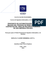 Propuesta de Automatización para La Mejora Del Proceso de Renovación de Contratos Del Área de Recursos Humanos de Una Empresa Privada