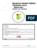 Capa de Prova E.m.integrado Edital 061