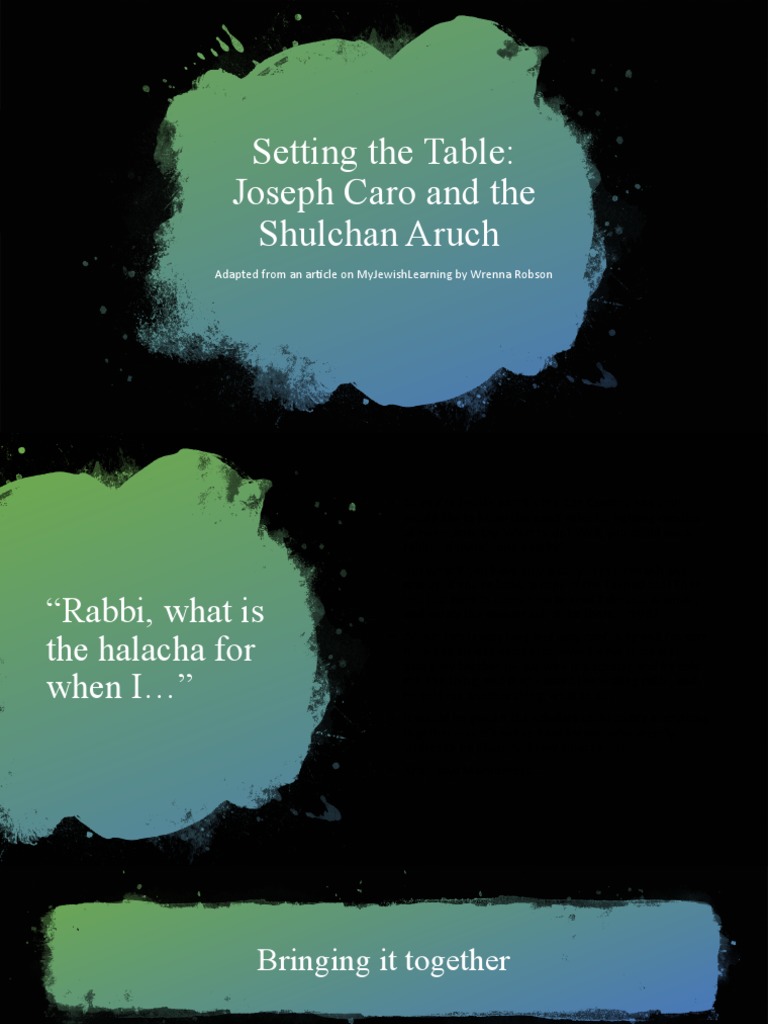 Setting the table pdf jewish law jewish belief and doctrine