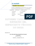 1.00 Informe Tecnico de Revision de Expediente Tecnico