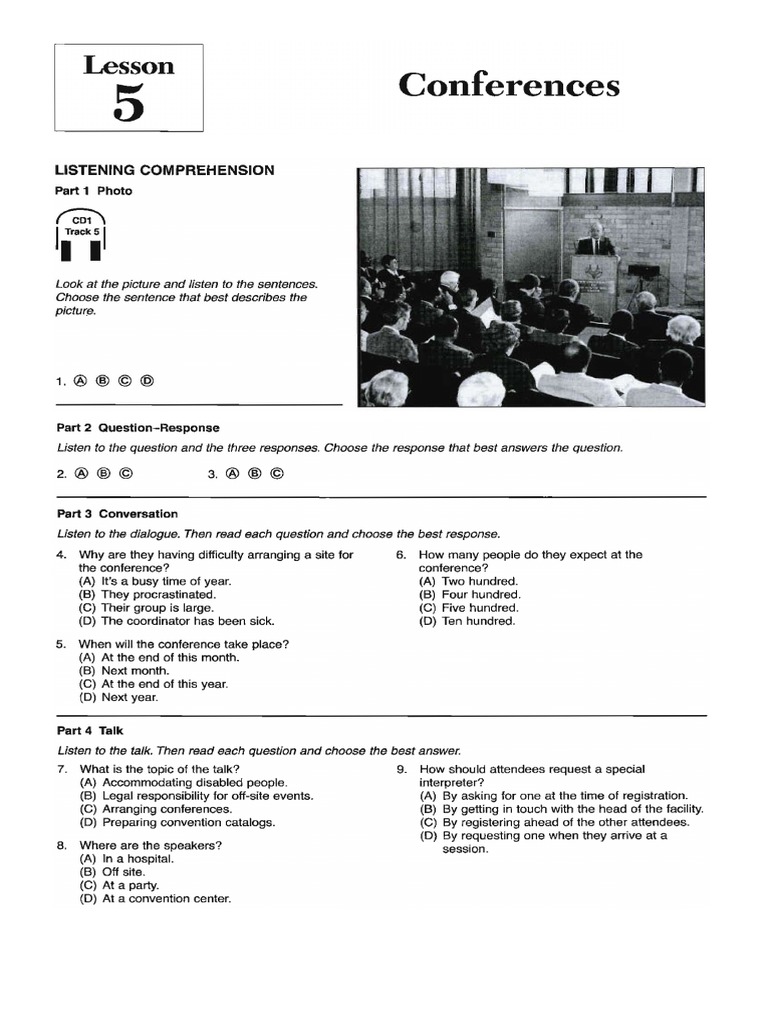 Lesson 5 - Conferences | PDF
