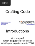 Crafting Code: @sandromancuso @codurance