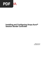 Installing and Configuring Avaya Aura Session Border Controller