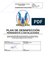 17.1 Plan de Desinfección A Instalaciones