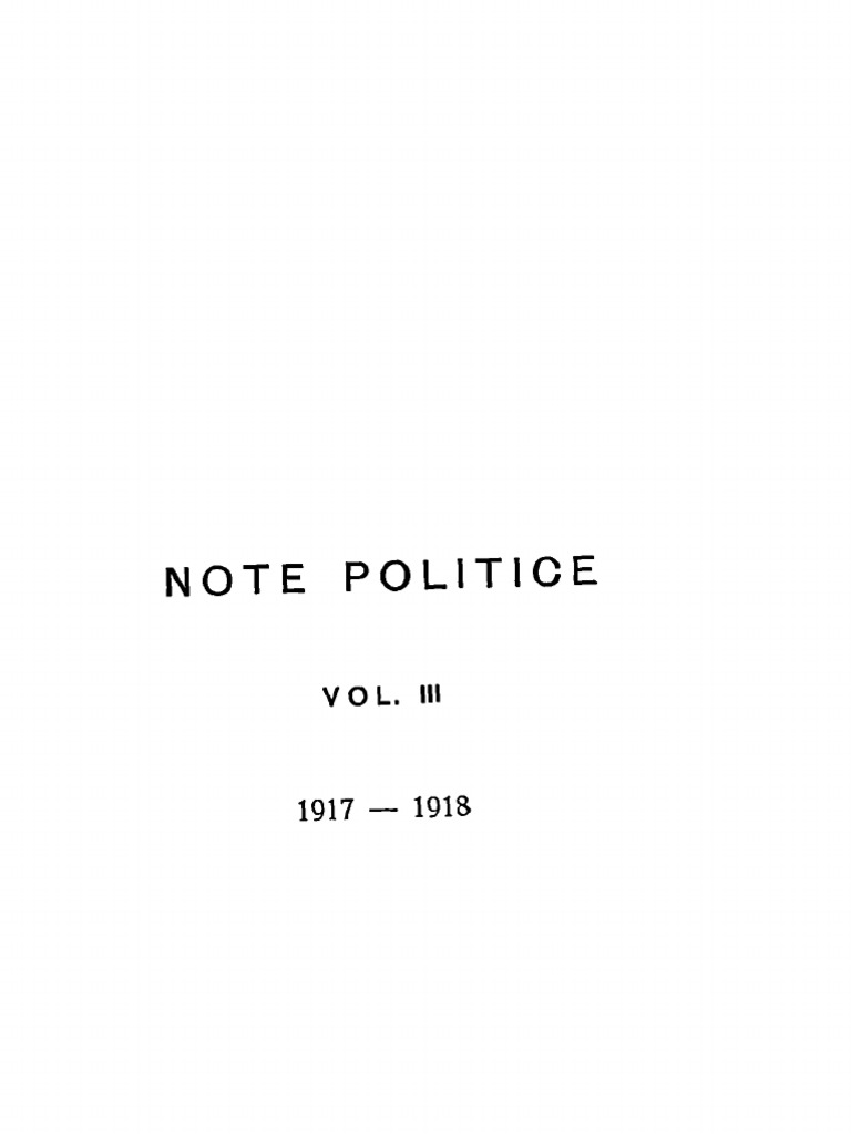 Note Politice Vol Iii Pdf