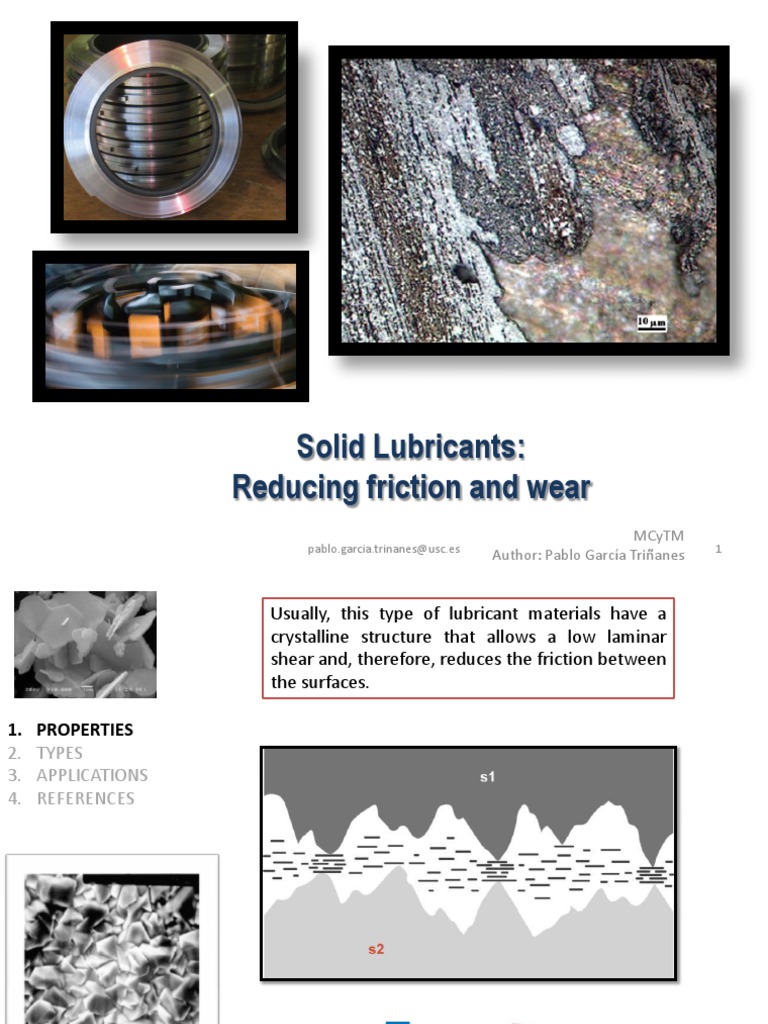 Solid Lubricants Lubricant Surface Science