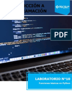 Laboratorio 10 - Funciones Basicas Python