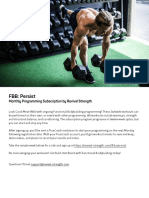FBB: Persist: Monthly Programming Subscription by Revival Strength