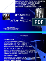 Redaccion de Actas Policiales