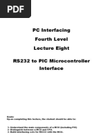 PC Interfacing Fourth Level Lecture Eight RS232 To PIC Microcontroller Interface