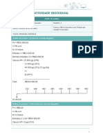 Matemática Financeira - Atividade Individual