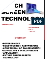 Touch Screen Technology: Submitted To