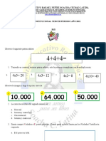 Prueba Math Cuarto Periodo Primero