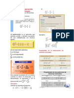 Potenciacion Y Radicacion de Numeros Racionales: La Potenciación Es La Operación Que