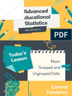 Advanced Educational Statistics Mean Grouped Ungrouped