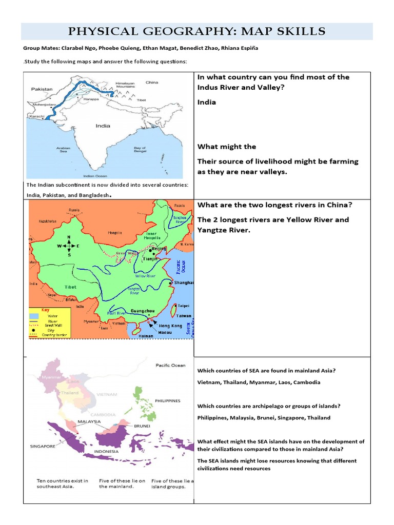 Map Skills in Physical Geography | PDF