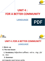 Unit 4 For A Better Community Lesson 2 Language
