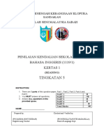 Penilaian Kendalian Sekolah (Pks2) BAHASA INGGERIS (1119/1) Kertas 1