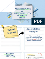 Bab 2 - 2.1 Faktor Sepunya & Faktor Sepunya Terbesar (FSTB)