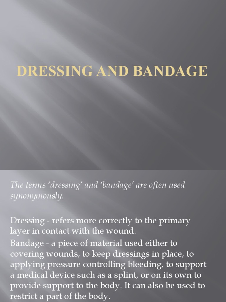 Dressing and Bandage PDF