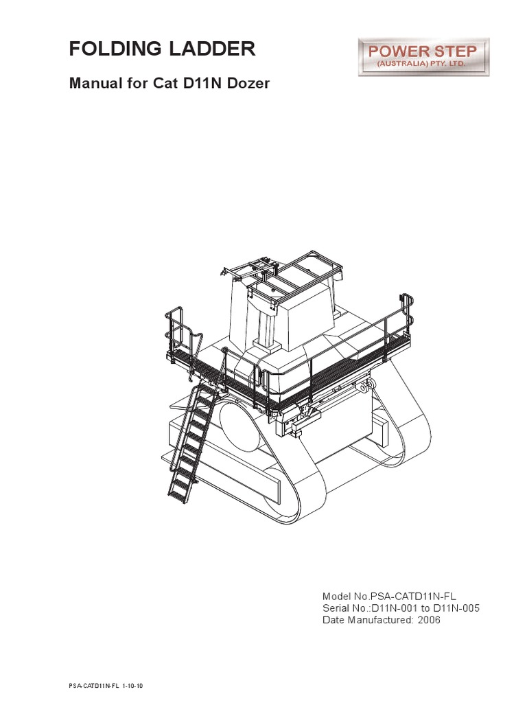 Cat D11N Dozer Folding Ladder Manual | PDF | Switch | Vehicles