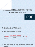Nucleophilic Addition To The Carbonyl Group