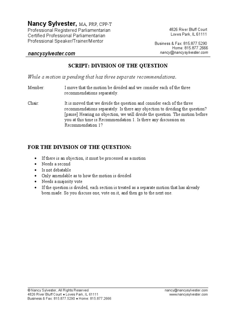 Division of Question | PDF