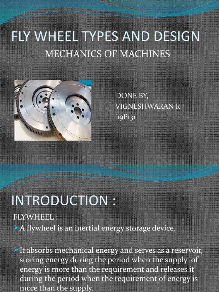 Flywheel Types and Design PDF Engines Mechanical Engineering