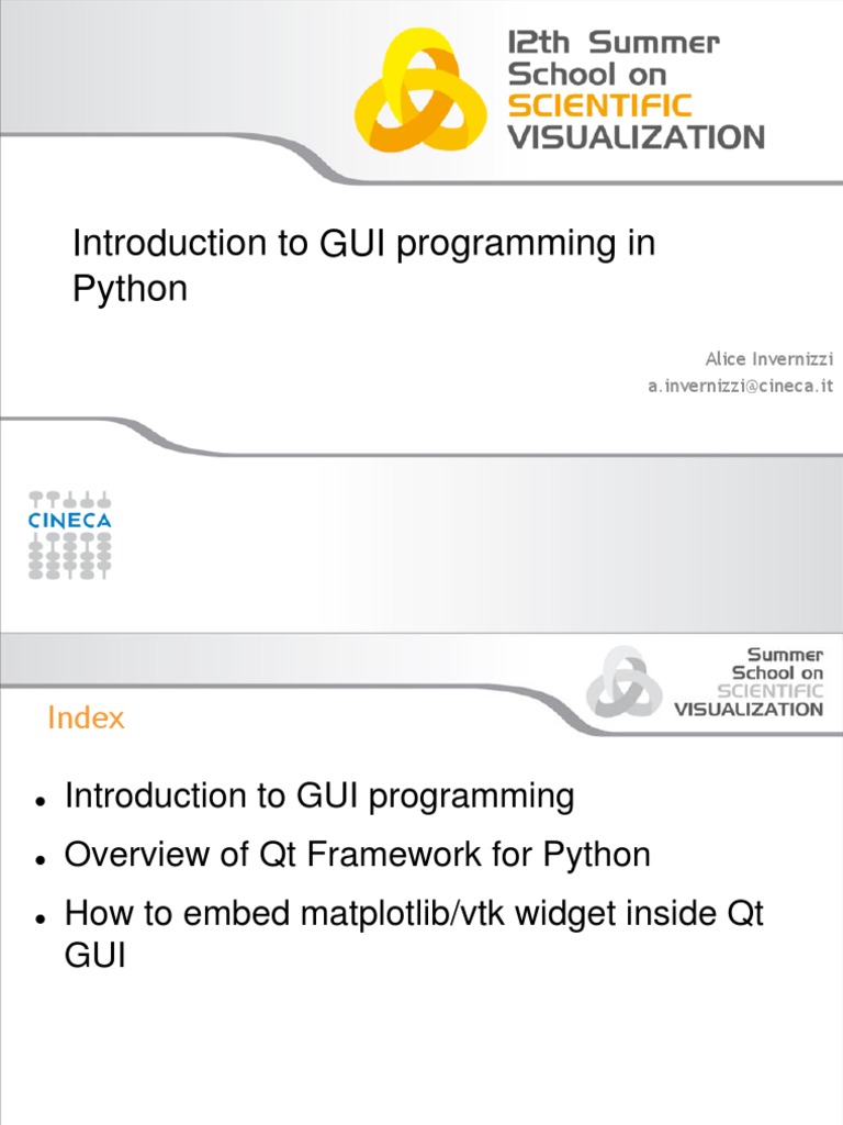 Introduction To GUI Programming in Python: Alice Invernizzi A ...