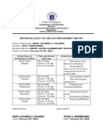 Department of Education: Individual Daily Log and Accomplishment Report