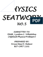 Physics Seatwork 5