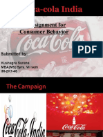 Coca-Cola India: An Assignment For Consumer Behavior