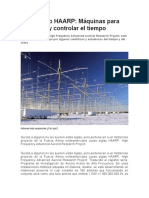 El Proyecto HAARP PARTE I