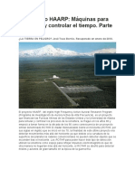 El proyecto HAARP: Máquinas para modificar y controlar el tiempo. Parte II