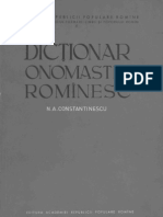 Dicţionar Onomastic Romînesc