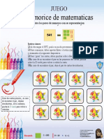 Juego de memoria matemática