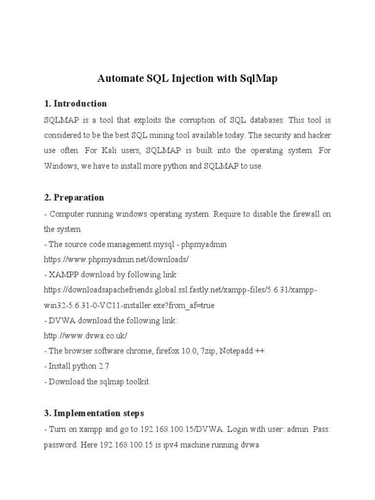 Automate SQL Injection With Sqlmap | PDF | Http Cookie | Application ...
