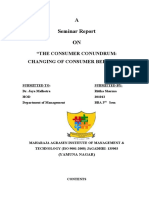 A Seminar Report ON: "The Consumer Conundrum: Changing of Consumer Behavior"