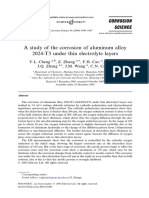 A Study of The Corrosion of Aluminum Alloy 2024-T3 Under Thin Electrolyte Layers