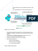 Diffusion Diffusion in Living Organisms: Diffusion Across The Cell Membrane